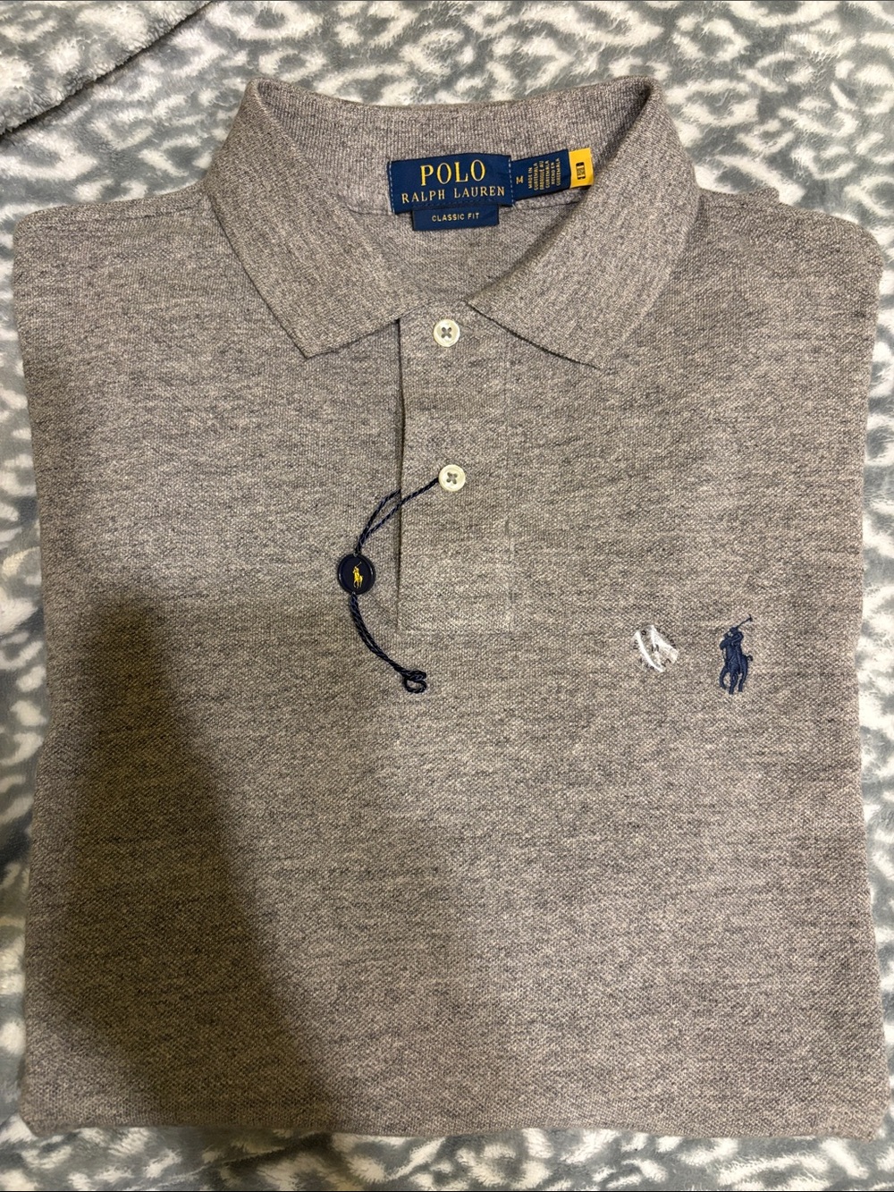 Polo by Ralph Lauren Heather Gray Classic Fit Polo